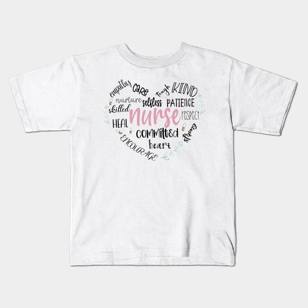 Nurse Quotes Hearth Design Kids T-Shirt by Kribis